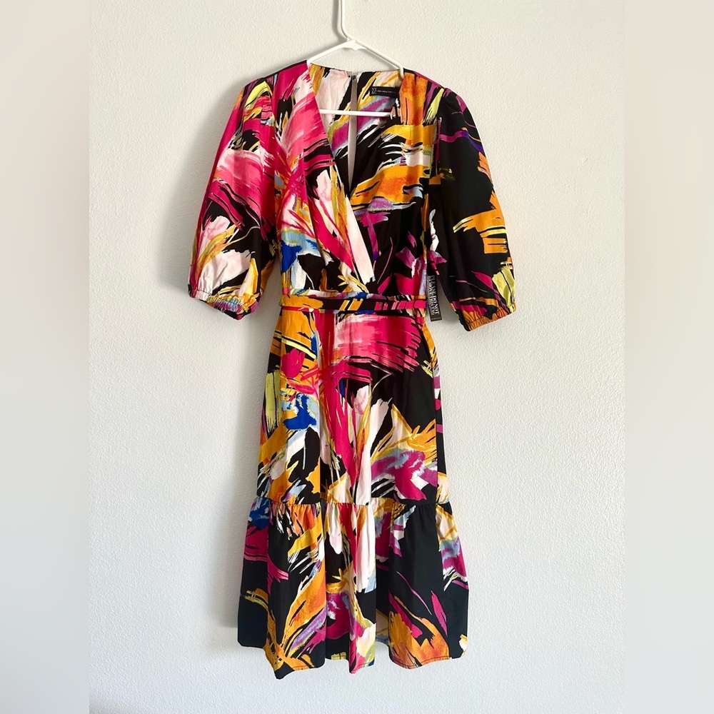 Ny&c black floral midi dress